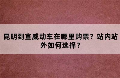 昆明到宣威动车在哪里购票？站内站外如何选择？