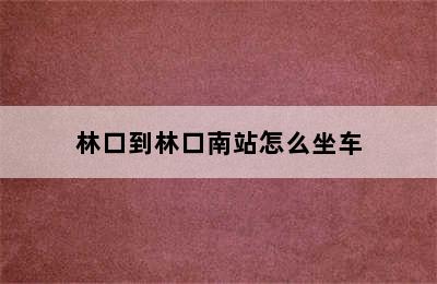 林口到林口南站怎么坐车