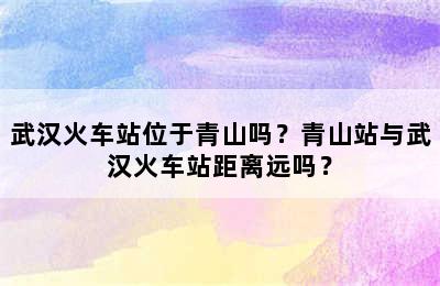 武汉火车站位于青山吗？青山站与武汉火车站距离远吗？