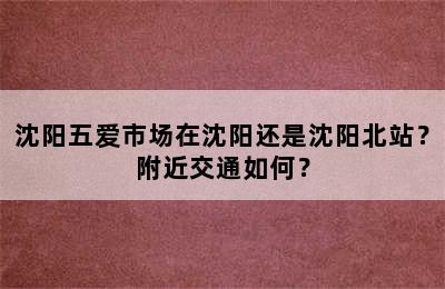 沈阳五爱市场在沈阳还是沈阳北站？附近交通如何？