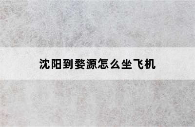 沈阳到婺源怎么坐飞机