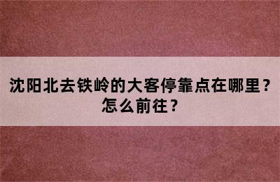 沈阳北去铁岭的大客停靠点在哪里？怎么前往？