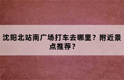 沈阳北站南广场打车去哪里？附近景点推荐？