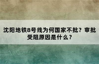 沈阳地铁8号线为何国家不批？审批受阻原因是什么？