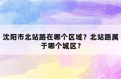 沈阳市北站路在哪个区域？北站路属于哪个城区？
