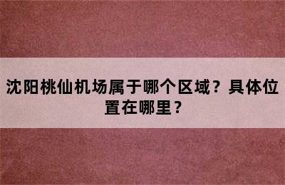 沈阳桃仙机场属于哪个区域？具体位置在哪里？