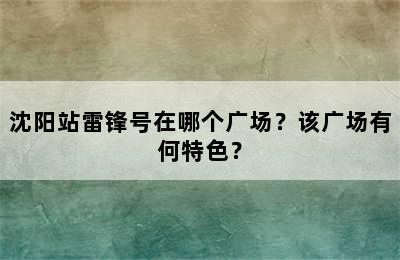 沈阳站雷锋号在哪个广场？该广场有何特色？