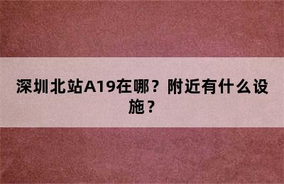 深圳北站A19在哪？附近有什么设施？