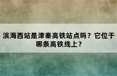 滨海西站是津秦高铁站点吗？它位于哪条高铁线上？
