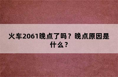 火车2061晚点了吗？晚点原因是什么？