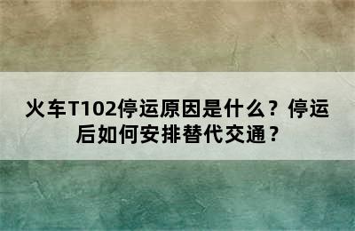 火车T102停运原因是什么？停运后如何安排替代交通？