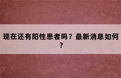 现在还有阳性患者吗？最新消息如何？
