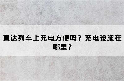 直达列车上充电方便吗？充电设施在哪里？
