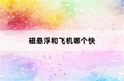 磁悬浮和飞机哪个快