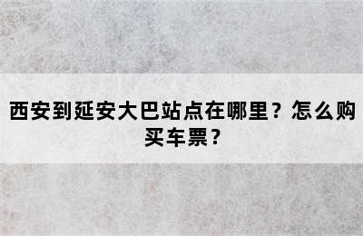西安到延安大巴站点在哪里？怎么购买车票？