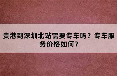 贵港到深圳北站需要专车吗？专车服务价格如何？
