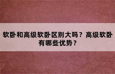软卧和高级软卧区别大吗？高级软卧有哪些优势？