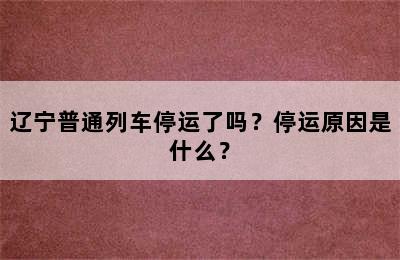 辽宁普通列车停运了吗？停运原因是什么？
