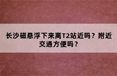 长沙磁悬浮下来离T2站近吗？附近交通方便吗？