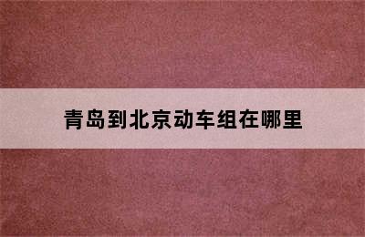 青岛到北京动车组在哪里