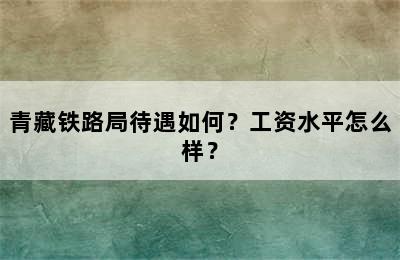 青藏铁路局待遇如何？工资水平怎么样？