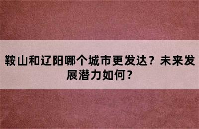 鞍山和辽阳哪个城市更发达？未来发展潜力如何？