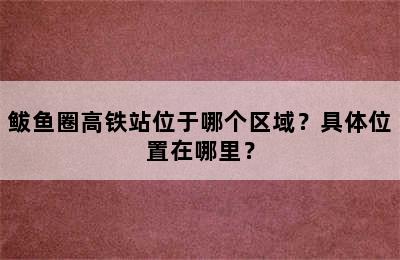 鲅鱼圈高铁站位于哪个区域？具体位置在哪里？